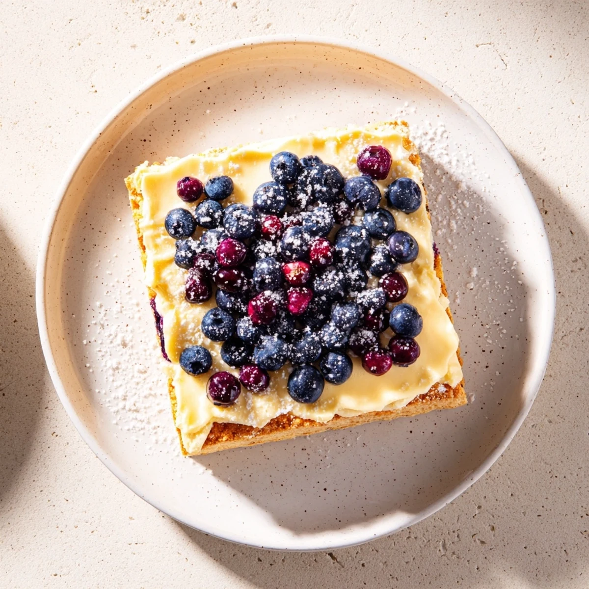 Sweet and tart Decadent Lemon Curd and Blueberry Squares, perfect for summer gatherings, chilled and refreshing.
