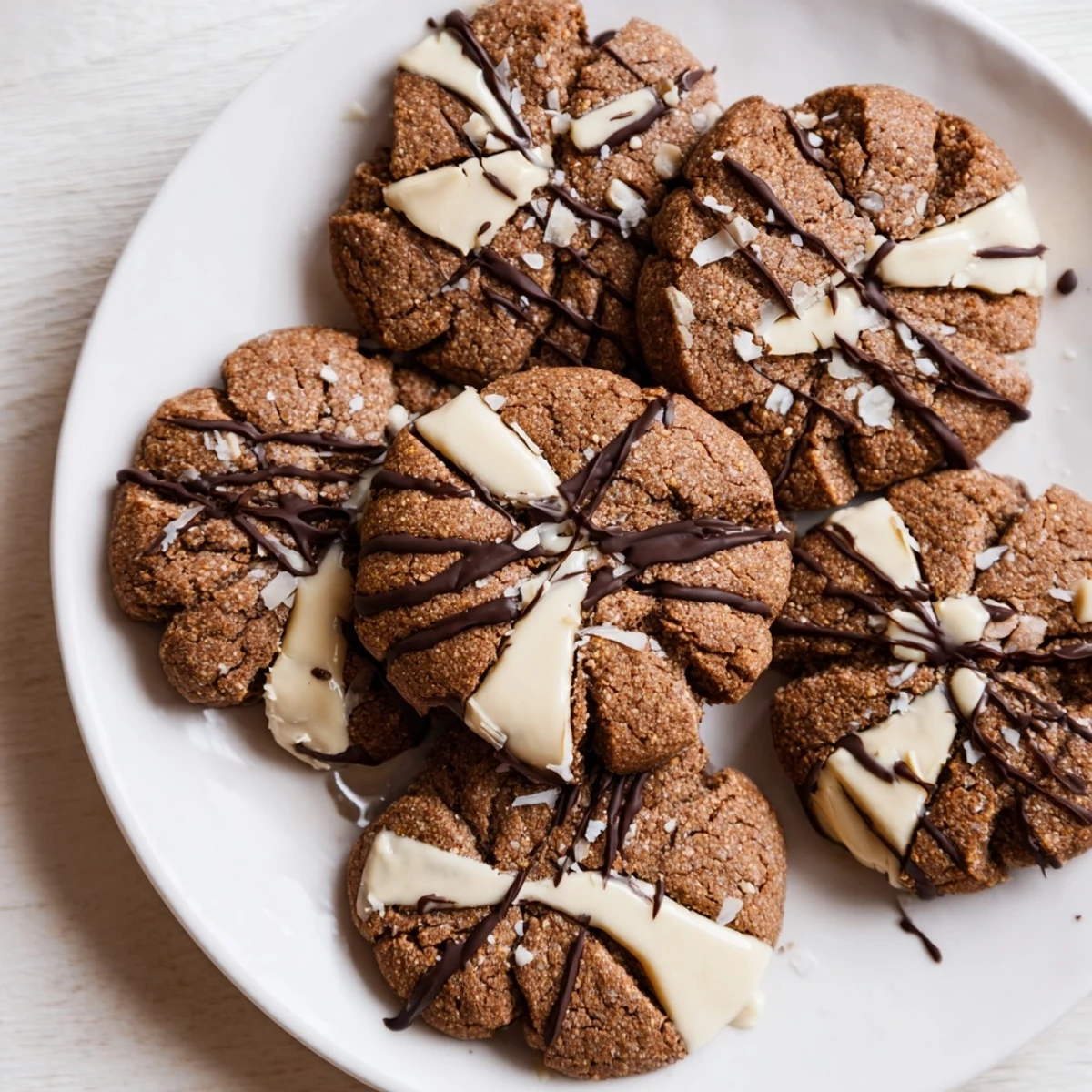 Close-up of freshly baked soft and chewy pumpkin spice cookies, showing a perfect crackle and cozy texture.