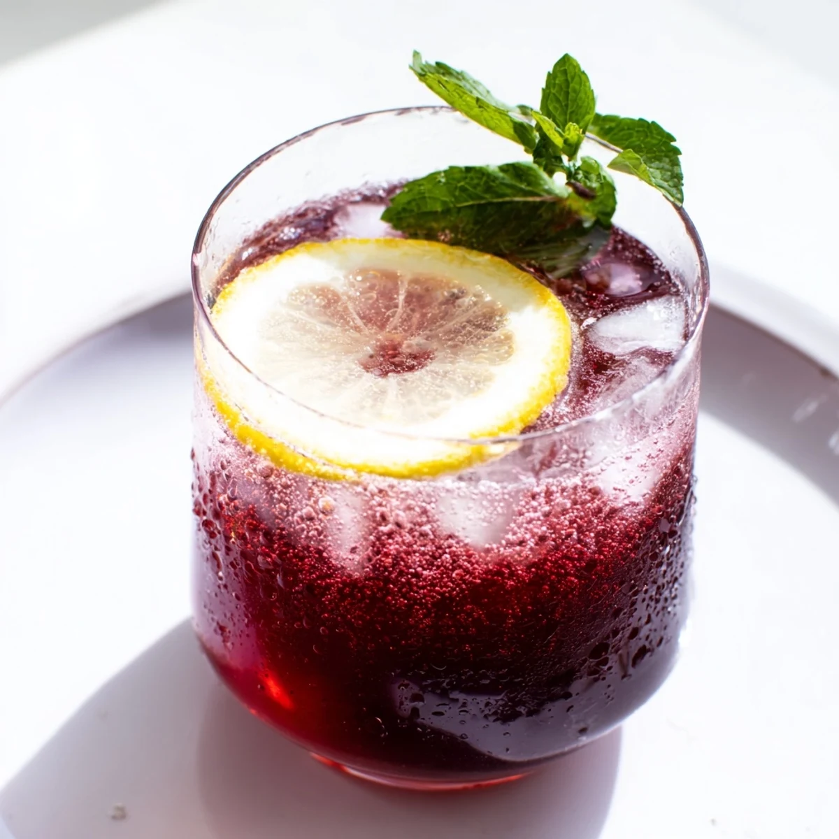 Enjoy a soothing, vegan Sleepy Girl Cherry Mocktail, a delicious bedtime beverage with tart cherries.