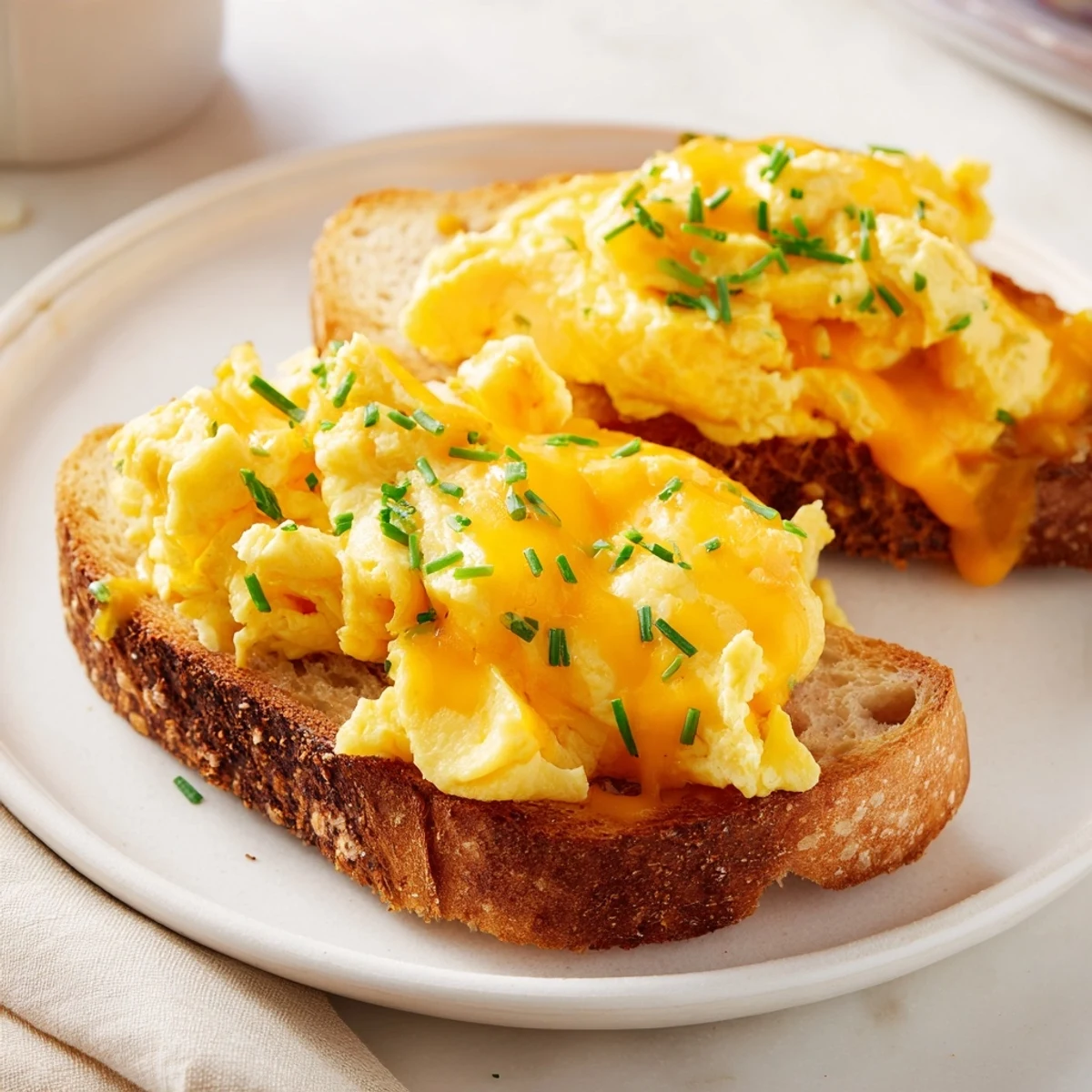 Golden-brown One-Pan Egg Breakfast Sandwich, oozing melted cheese, perfect for a quick and easy morning.