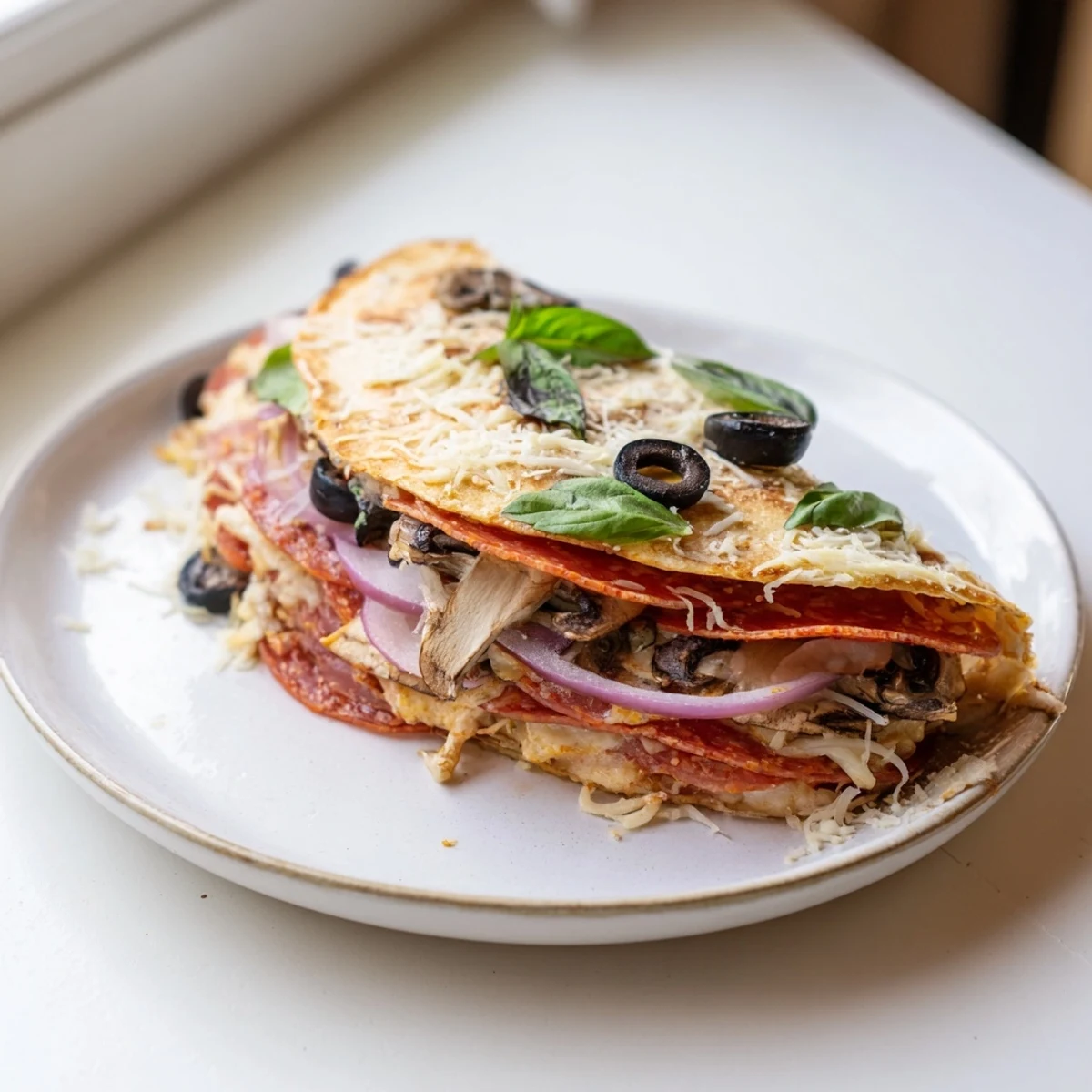 Cheesy Tortilla Pizza Wrap