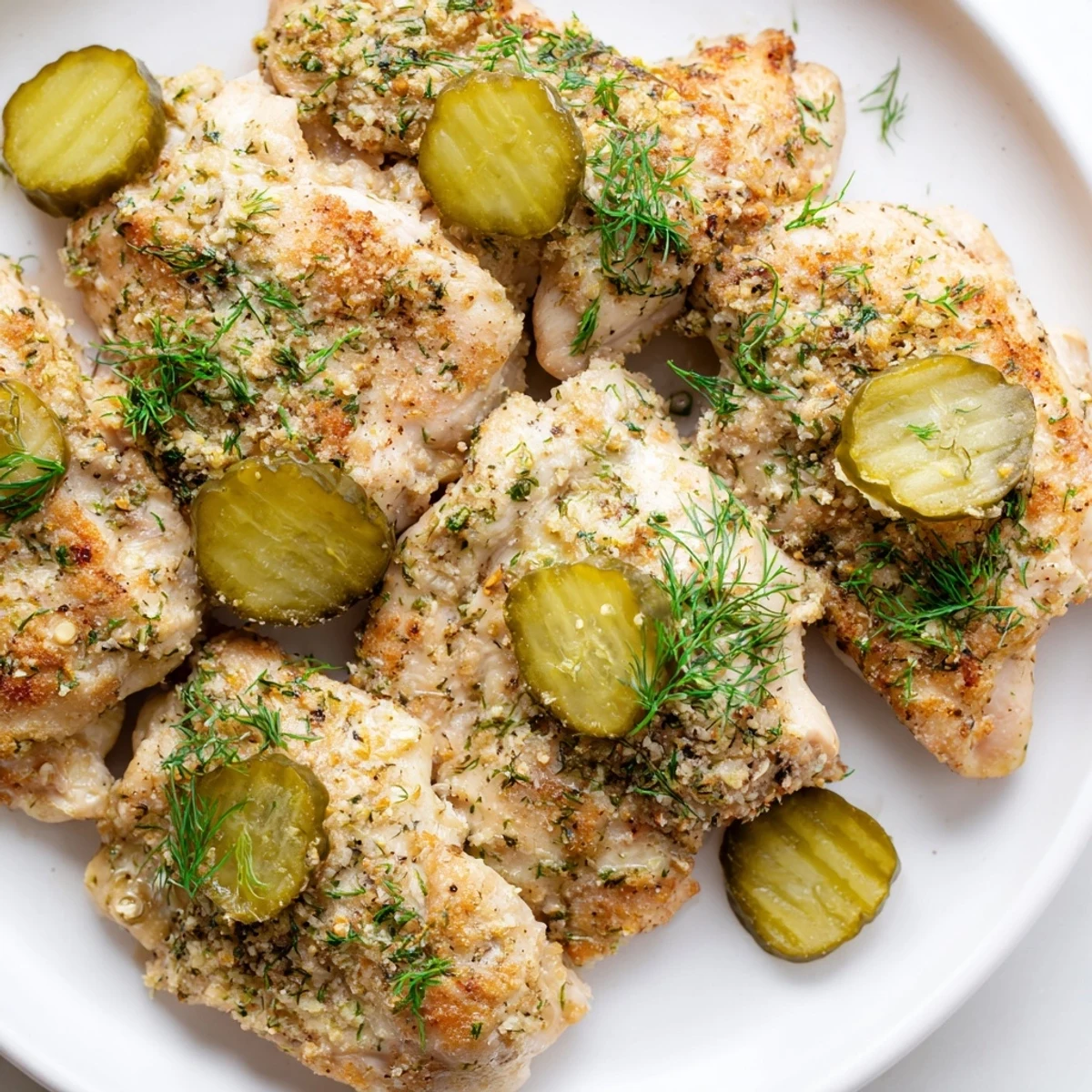 Golden-brown Pickle Ranch Chicken, juicy and flavorful, ready to serve for a quick weeknight dinner.