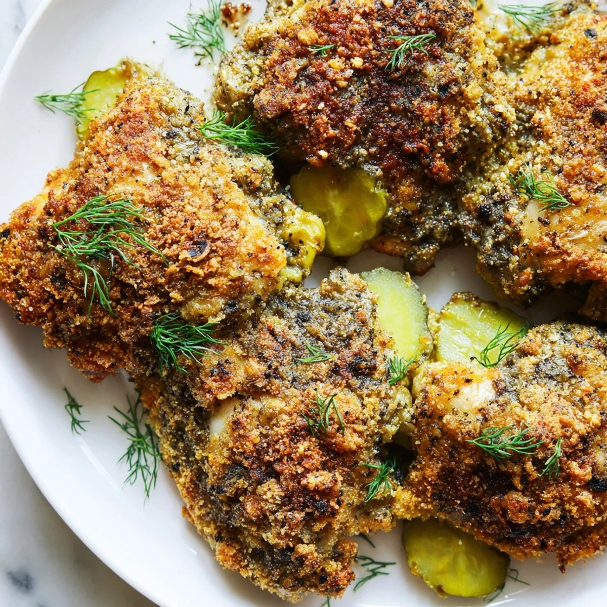 A close-up view of perfectly cooked Pickle Ranch Chicken, showcasing its tender and delicious qualities.