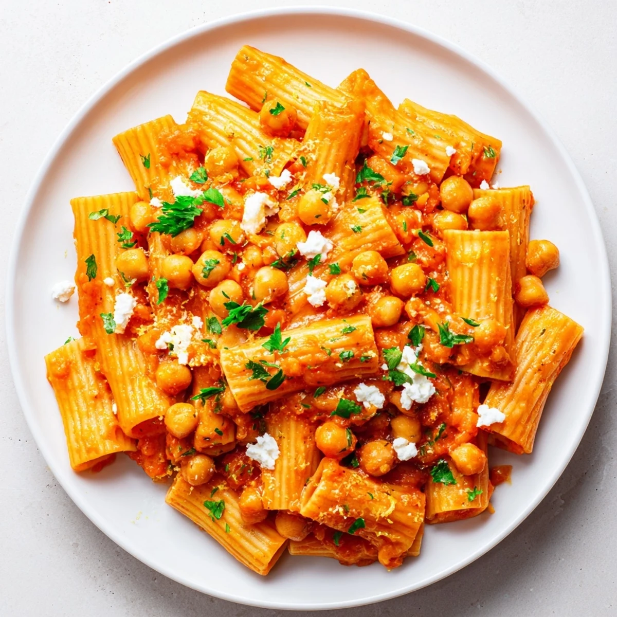 Harissa Chickpea Pasta
