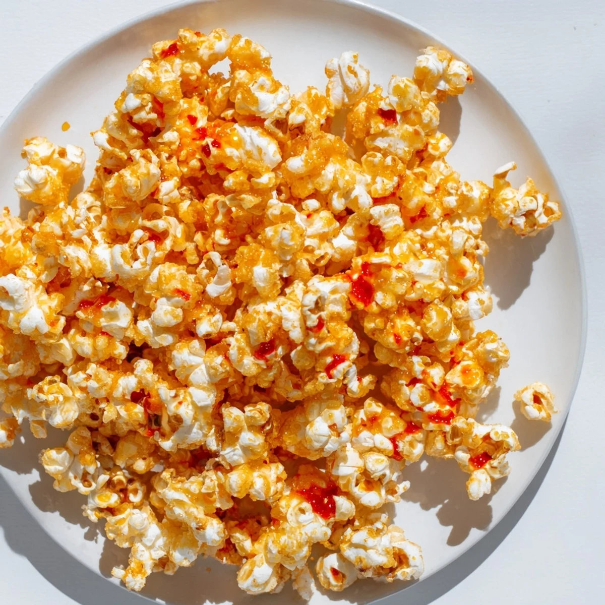 Golden, glossy hot honey butter popcorn, a perfect sweet and spicy snack for movie night.