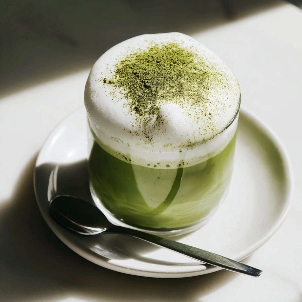 Creamy Matcha Latte Foam