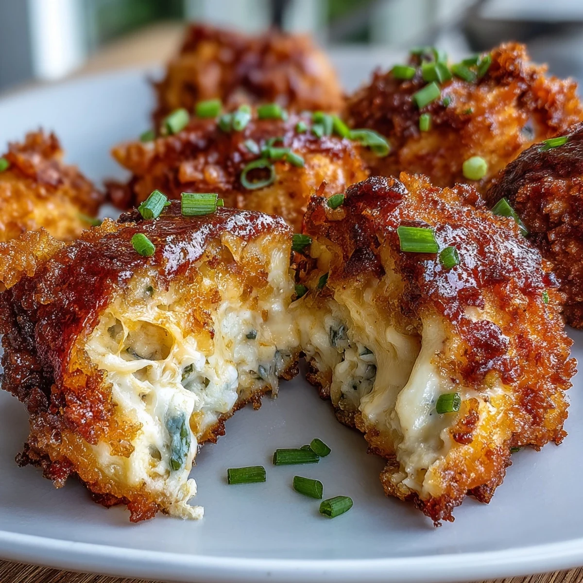 Freshly baked Cajun Crab Poppers arranged on a parchment-lined tray, garnished with chopped parsley and lemon wedges for serving.
