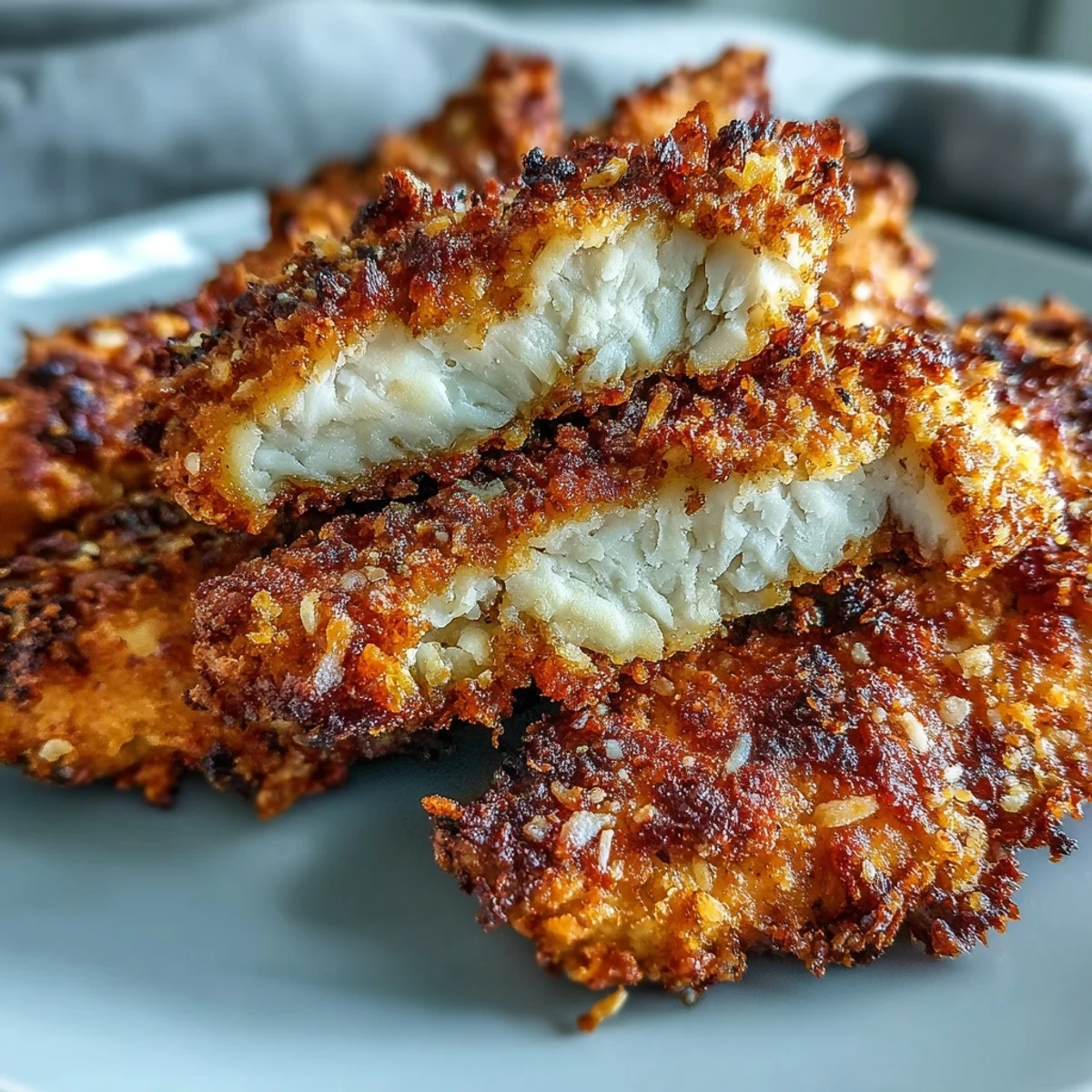 Homemade air fryer chicken strips paired with a crisp green salad for a balanced family dinner.