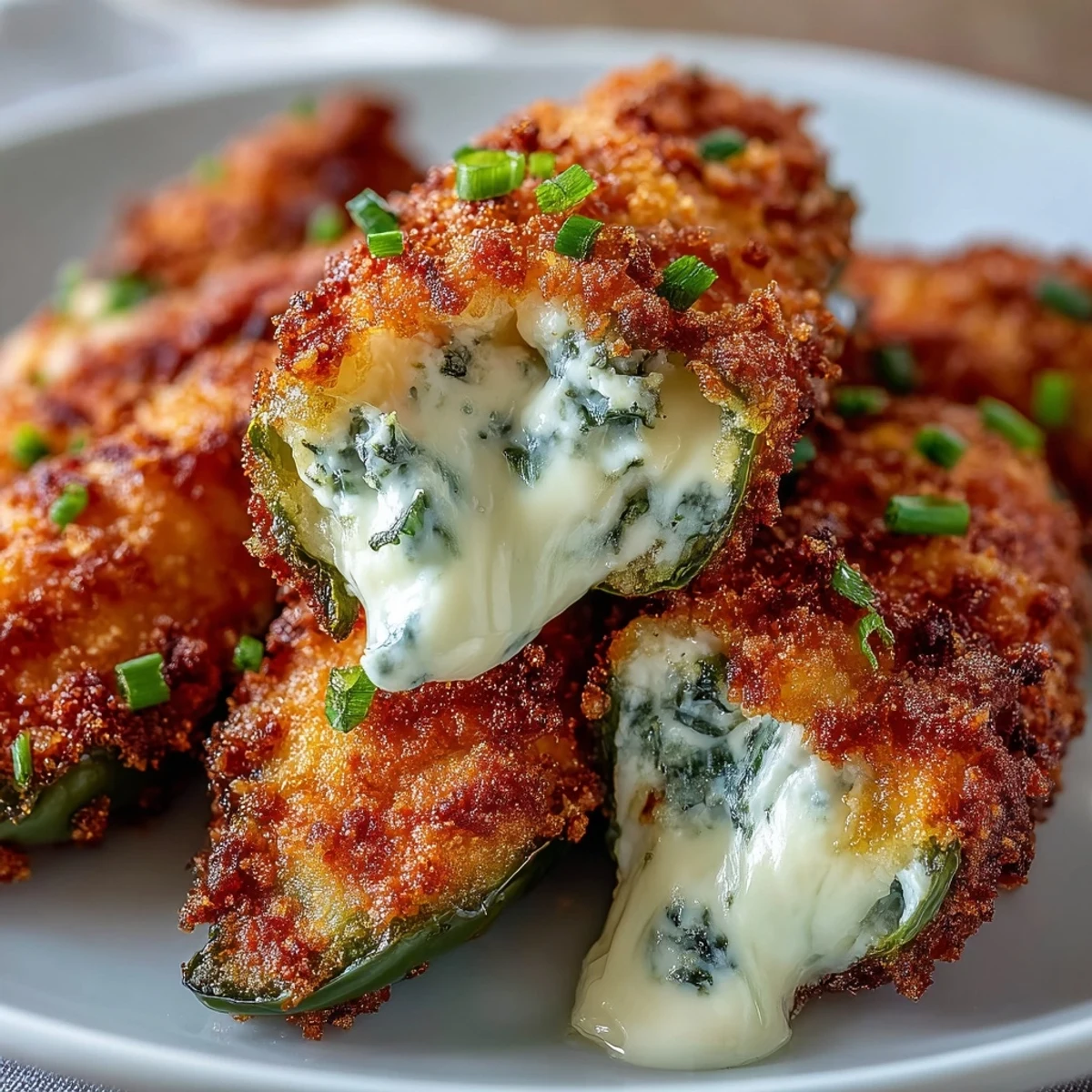 Stuffed Air Fryer Jalapeño Poppers with a crunchy breadcrumb topping, perfect for an easy party appetizer.