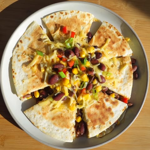 Quick Black Bean Corn Quesadillas