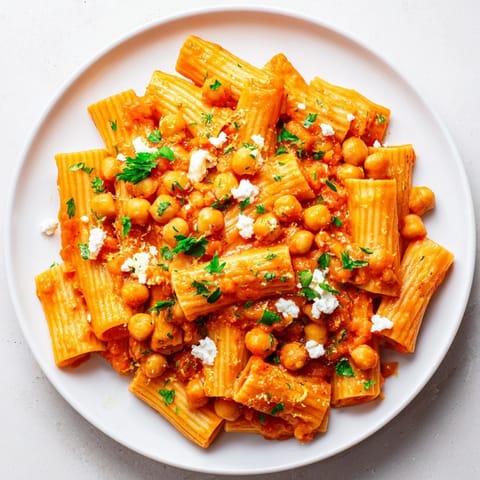 Harissa Chickpea Pasta