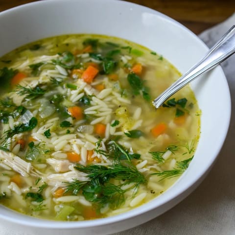 Chicken Lemon Orzo Soup