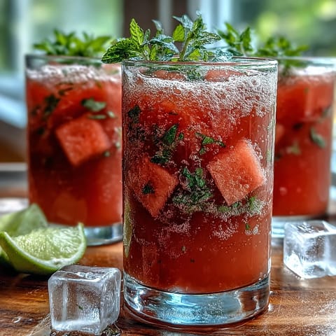 Watermelon Lime Sparkling Punch