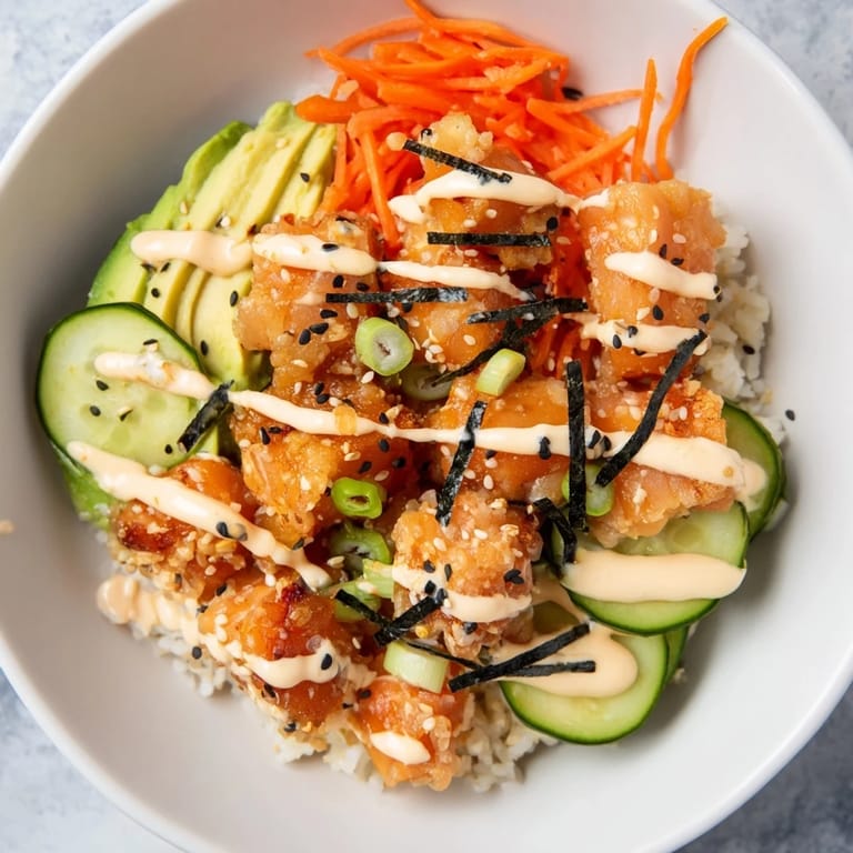 Air-fried salmon bites served attractively in a bowl, a quick and easy recipe to prepare.