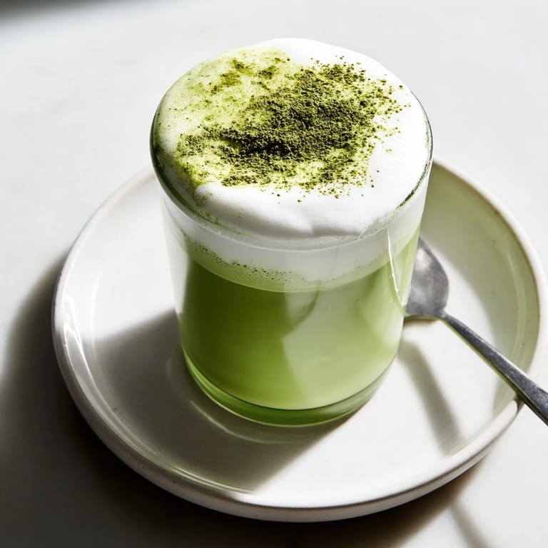Imagine a bright green matcha latte, topped with a cloud of sweet, frothy cold foam.