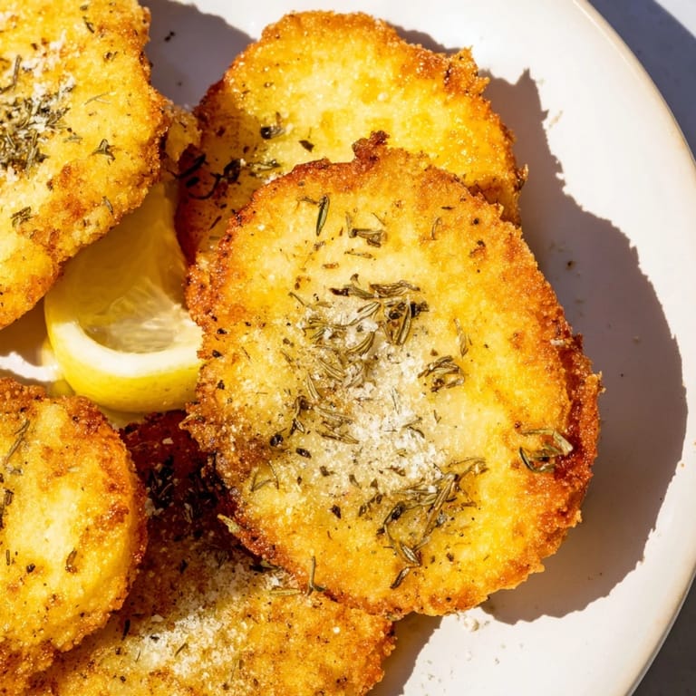 Sizzling Greek Saganaki cheese, fried to perfection, ready to be drizzled with lemon juice.