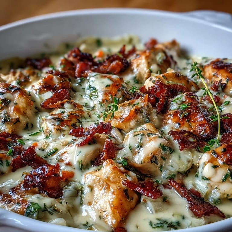 Freshly baked Chicken and Leek Pie with a golden crust, served warm with parsley garnish and steam rising.