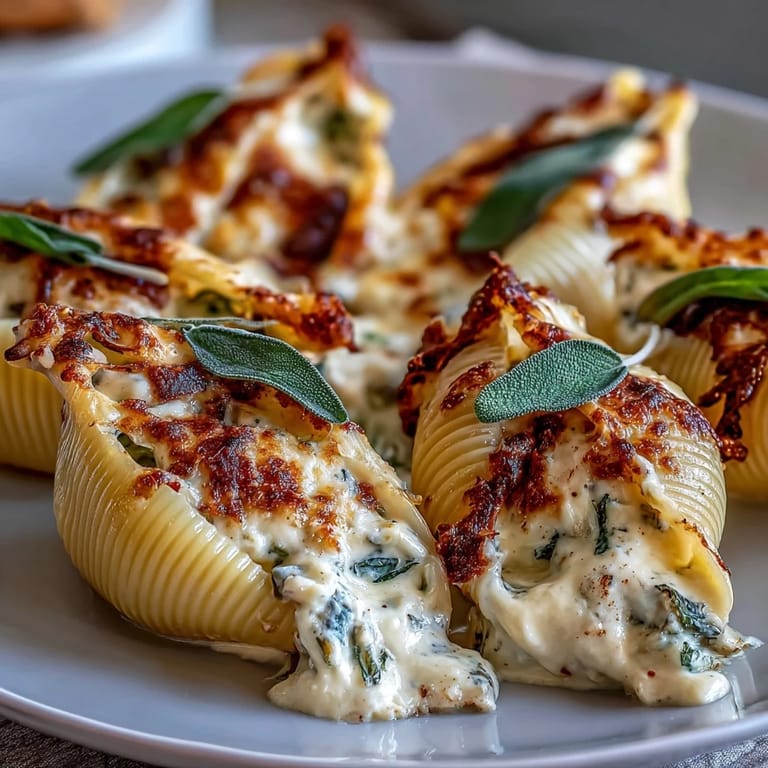 Fresh sage garnish and melted Gouda top this warm Italian-American fall dinner recipe.