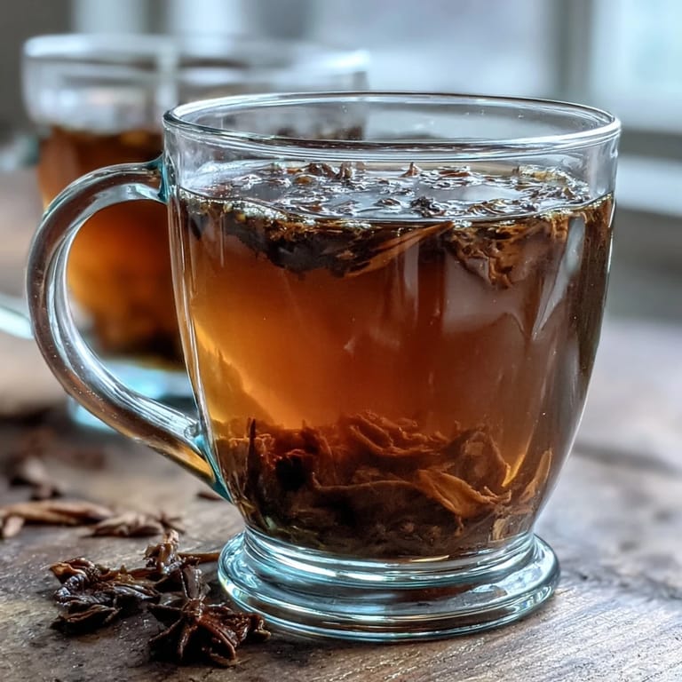 Earthy roasted Hojicha Americano in a ceramic cup, garnished with a wooden spoon.