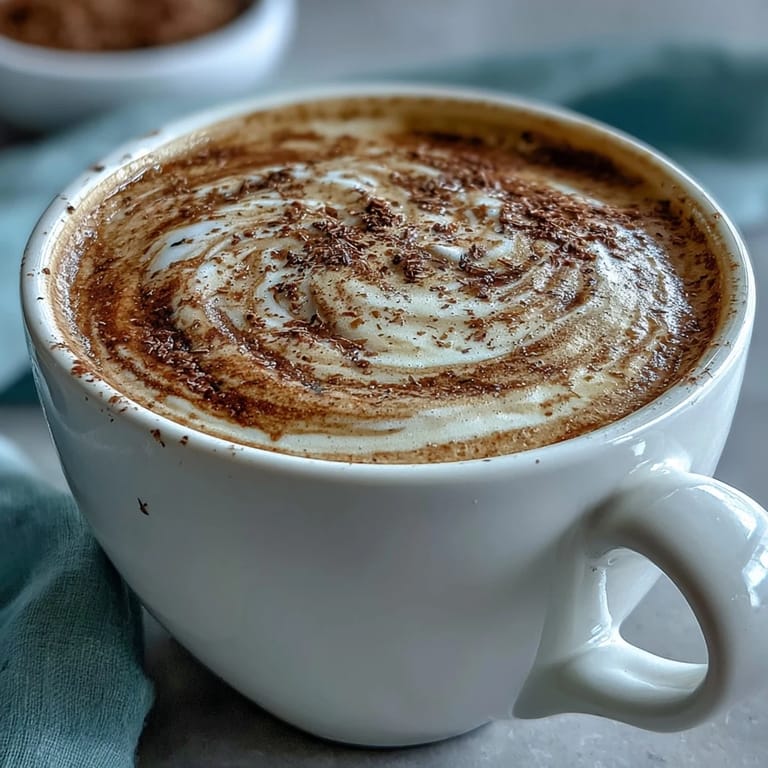 Barista-style Hojicha Flat White with toasted tea notes, topped with delicate foam and a subtle hint of sweetness.