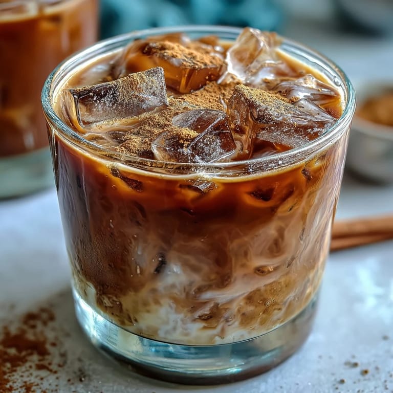 Enjoy this Japanese-inspired Iced Hojicha with Cinnamon, a creamy and cooling beverage perfect for a refreshing afternoon pick-me-up. 