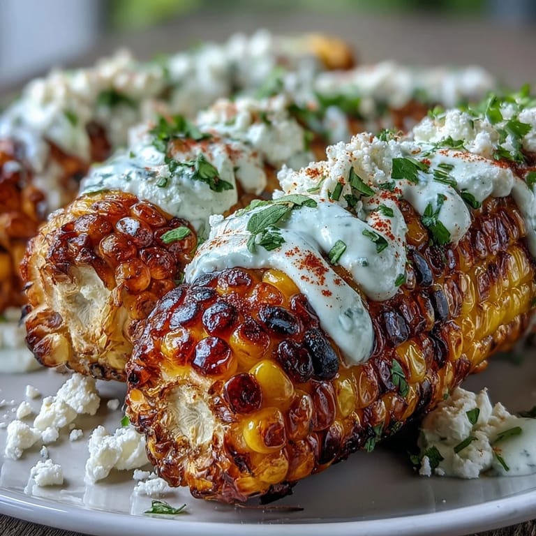 Creamy Mexican street corn with tangy Cotija cheese and smoky chili powder, quickly prepared in the microwave for a flavorful side dish.