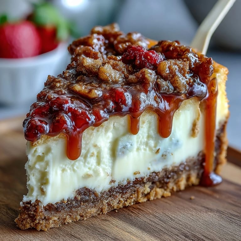 Creamy cheesecake filling on a crisp graham base, crowned with vibrant berries and diploma-themed picks for a celebratory dessert display.