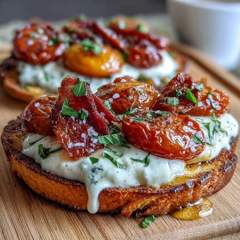 Juicy peaches, torn burrata, and honey drizzle make this toast a vibrant, fresh appetizer or brunch dish.