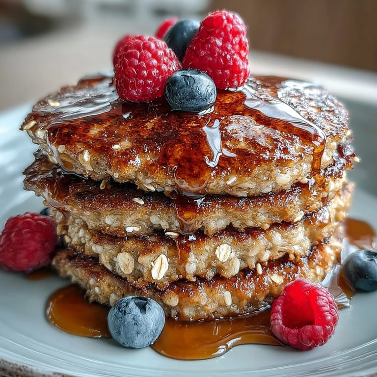Enjoy these tender high fiber protein pancakes, subtly golden, hinting at sweetness.